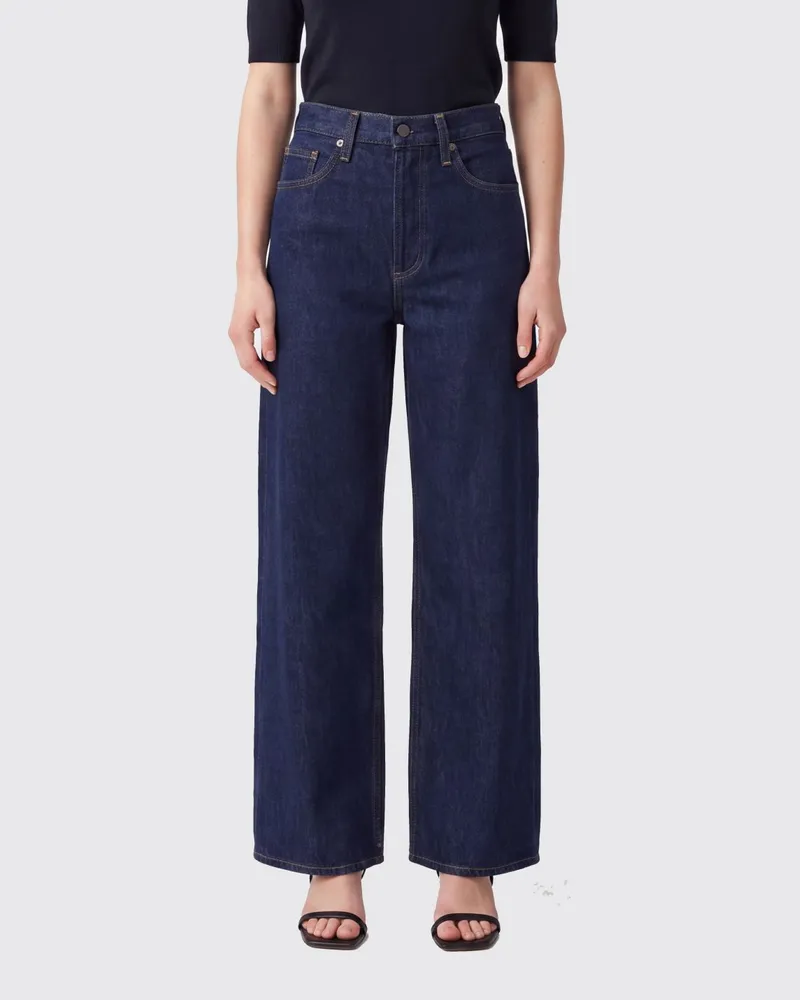 AGOLDE Hoch taillierte Arc-Jeans aus recyceltem Baumwolldenim Blau