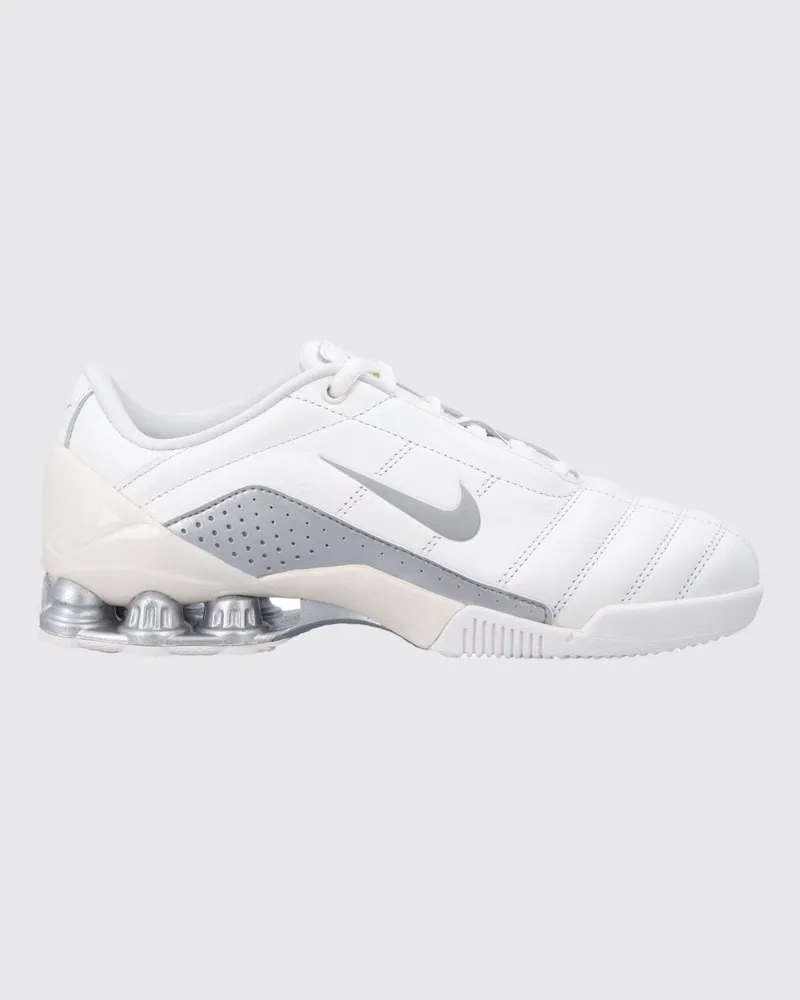 Nike Total 90 Shox Sneaker aus gestepptem Leder Weiß