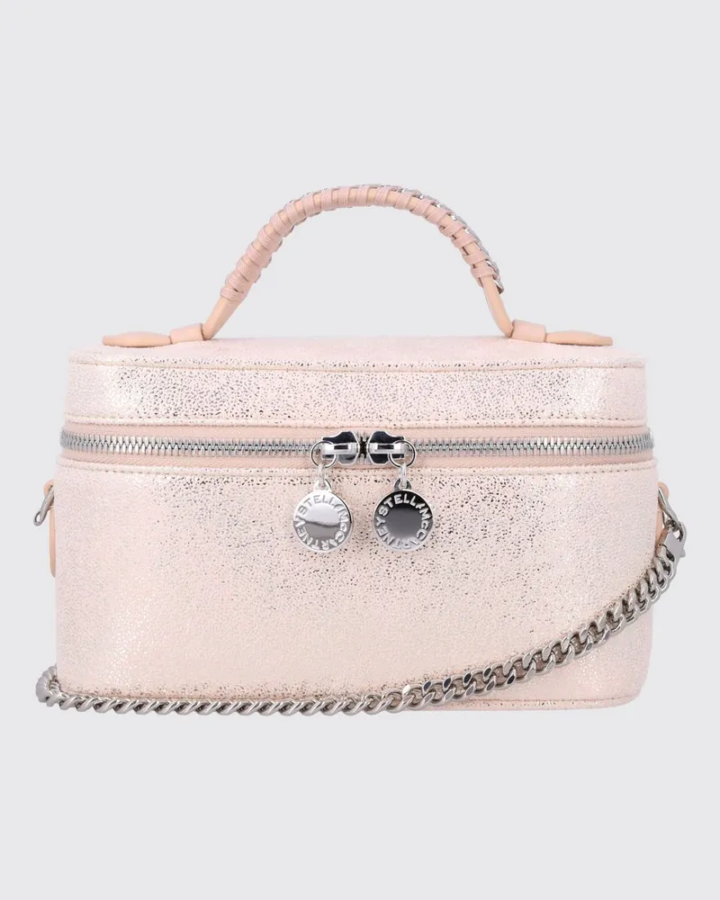 Stella McCartney Mini Falabella Vanity Tasche aus Eco Alter Mat mit geflochtenem Griff Pink