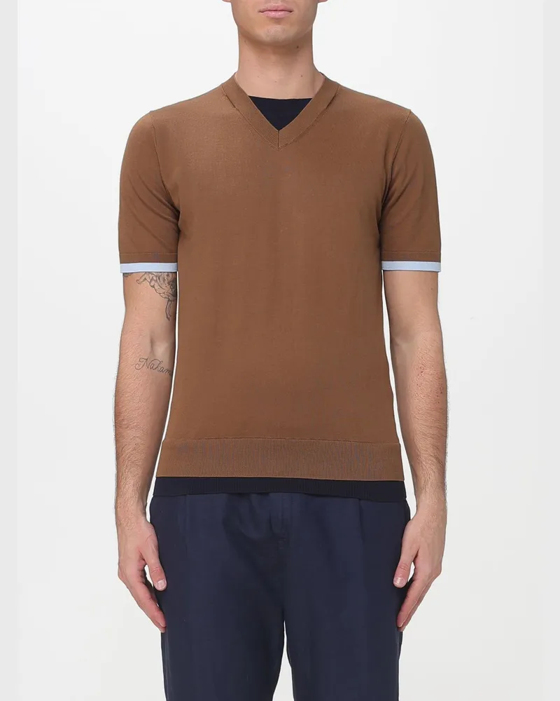 Paolo Pecora Milano T-shirt herren Braun