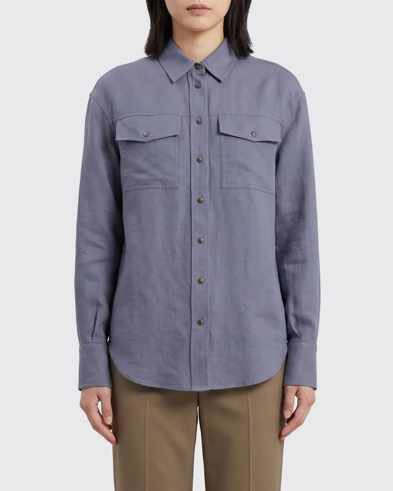 Brunello Cucinelli Hemdbluse damen Blau