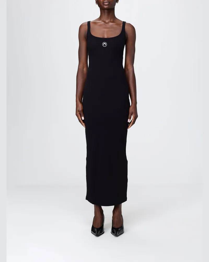Marine Serre Kleid damen Schwarz