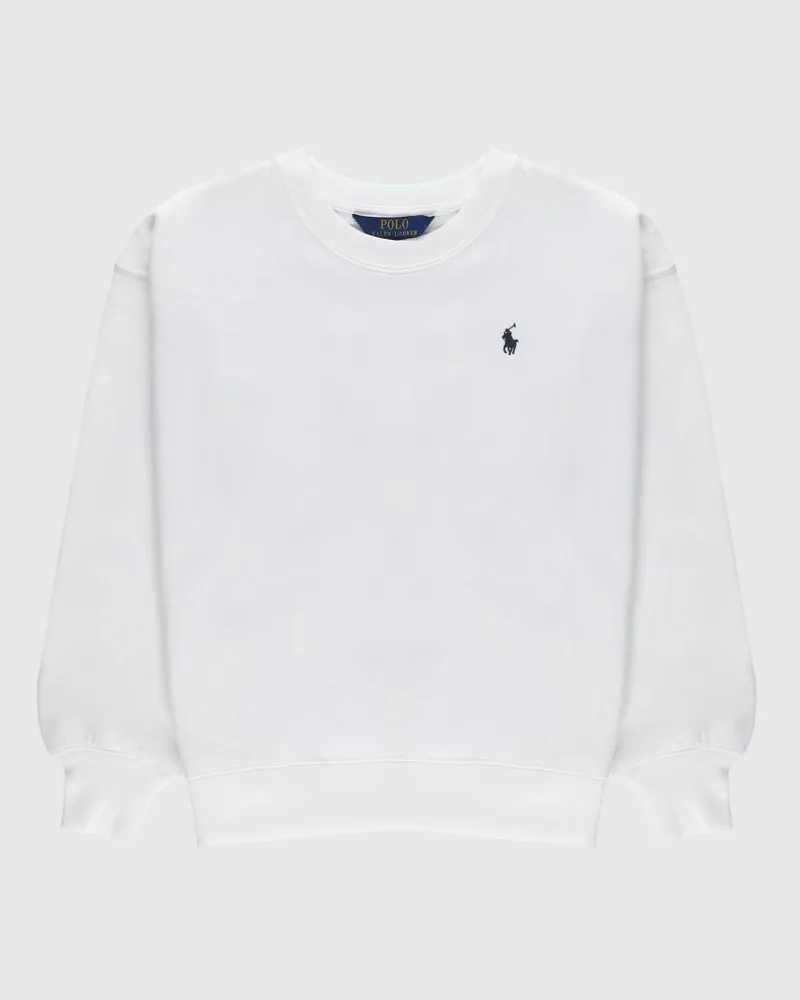 Ralph Lauren Rundhals-Sweatshirt aus Baumwollmischung Weiß