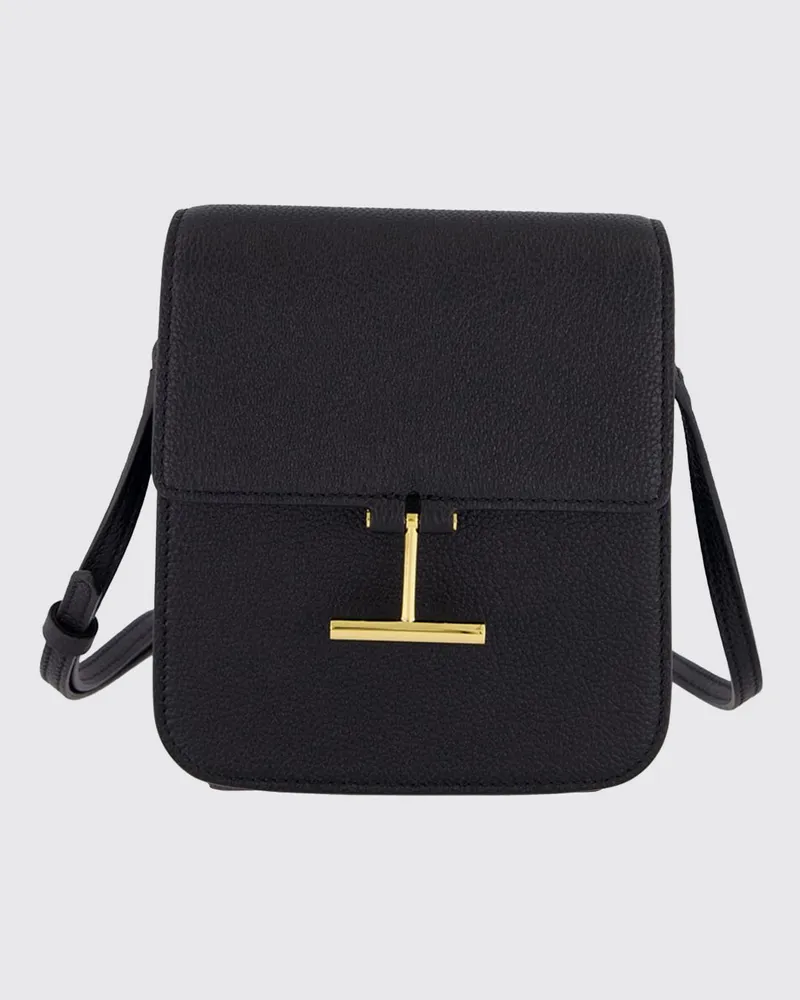 Tom Ford Tara Tasche aus genarbtem Leder Schwarz