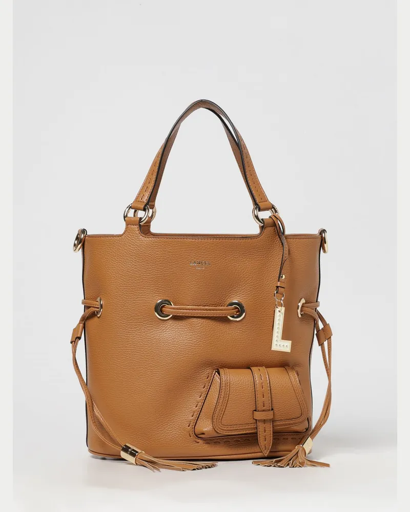 Lancel Schultertasche damen Camel