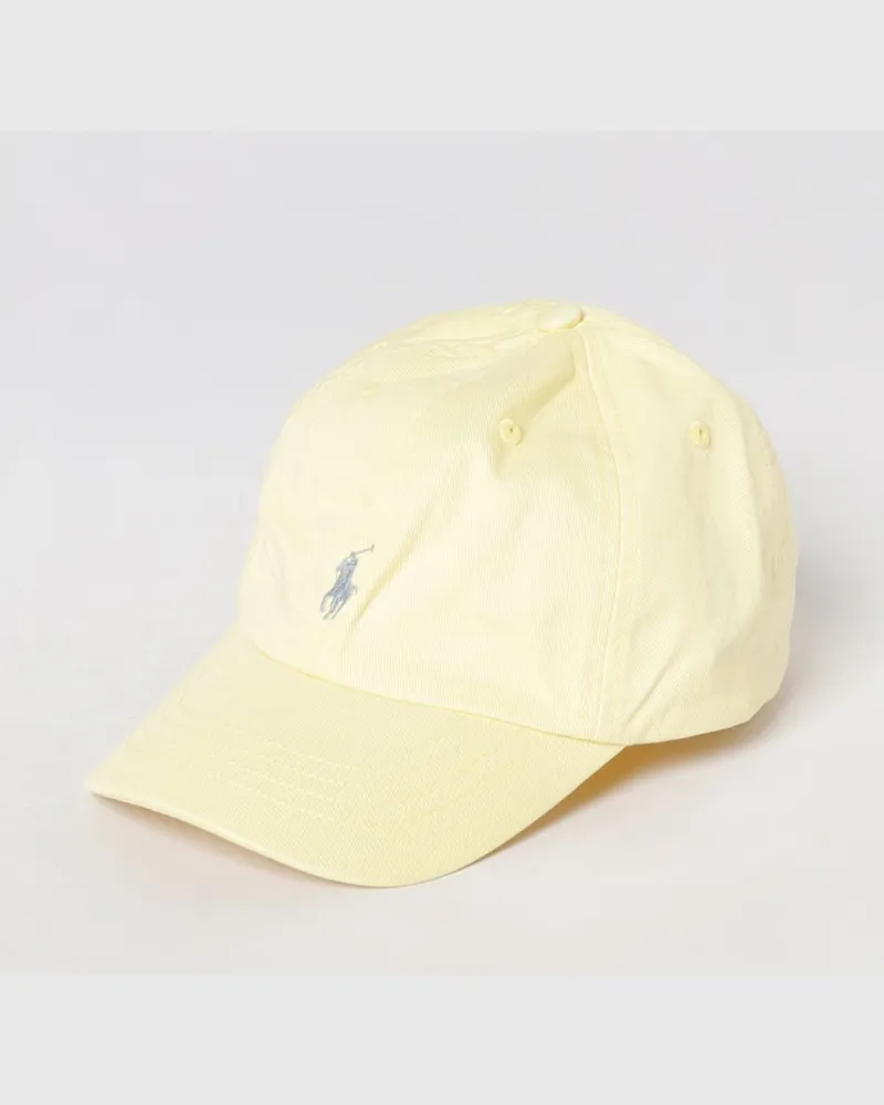 Ralph Lauren Baumwollmütze mit gesticktem Logo Gelb