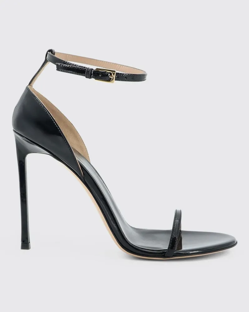 Tom Ford Vertigo Stiletto-Sandalen aus Lackleder mit Knöchelriemen Schwarz