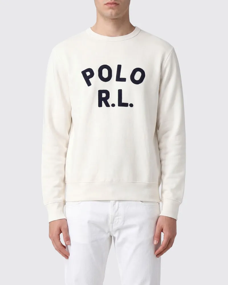 Ralph Lauren Rundhals-Sweatshirt aus Baumwollmischung mit Kontrastlogo Blau