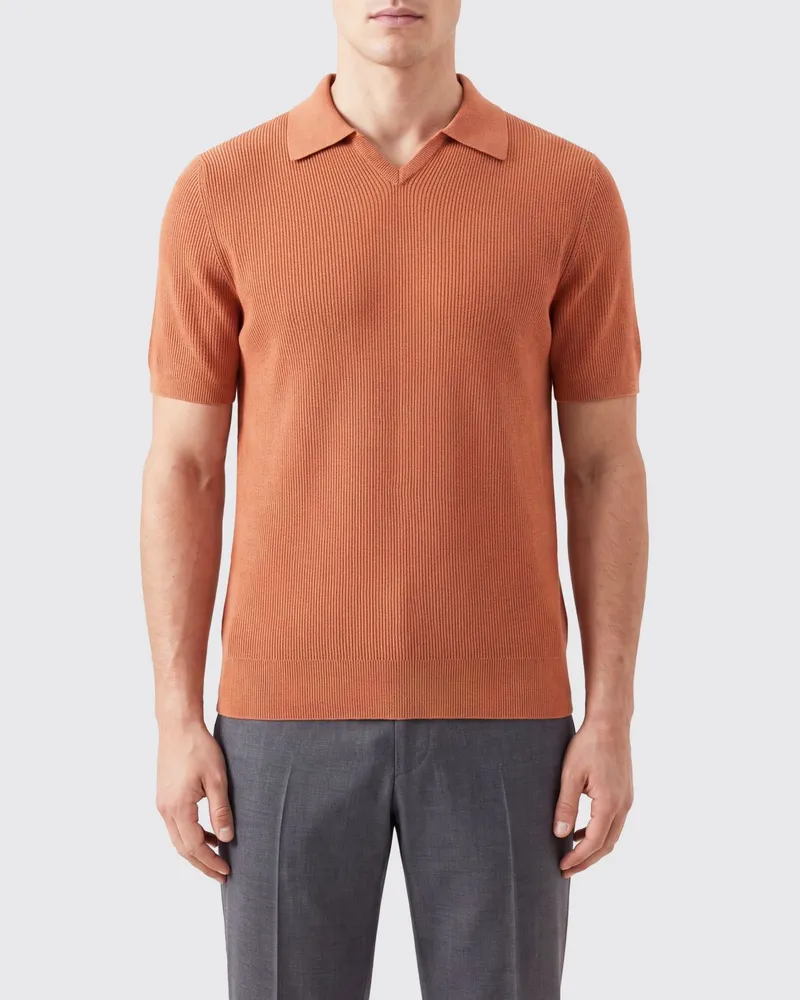 Brunello Cucinelli Strickpolo Orange