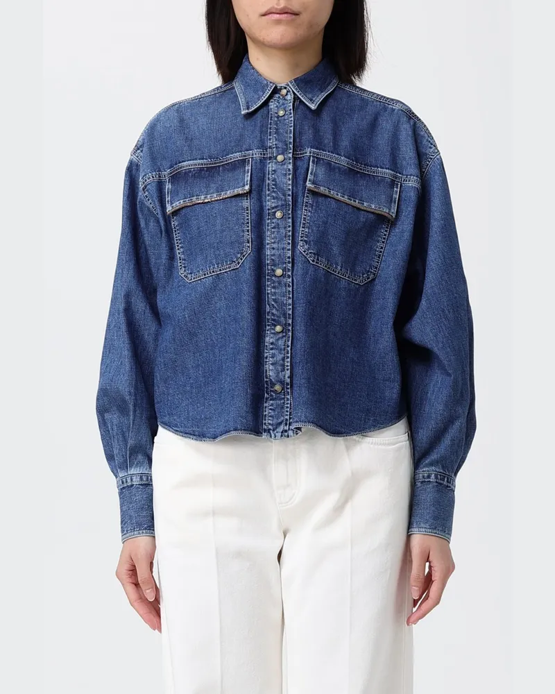 Brunello Cucinelli Top damen Blau