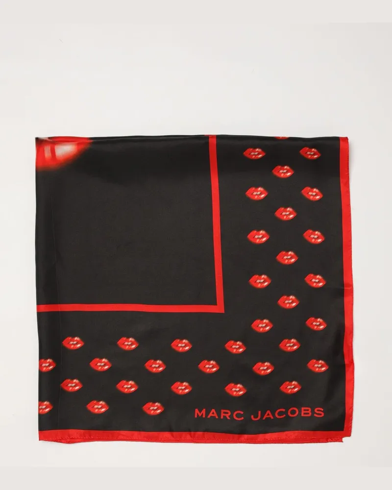 Marc Jacobs Bedruckter Seidenschal Schwarz