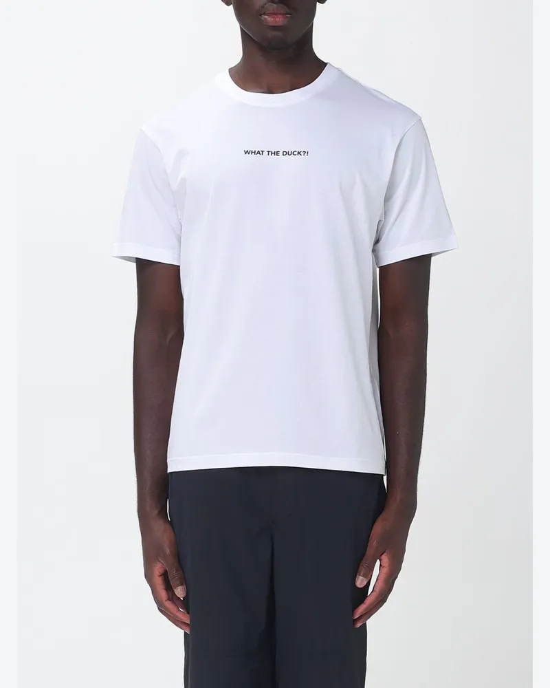 Save The Duck Rundhals-T-Shirt aus reiner Baumwolle mit grafischem Slogan-Print Weiß