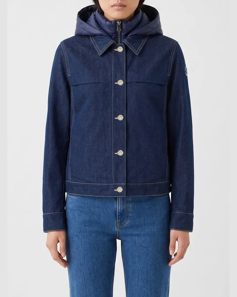 Colmar Kurze Jacke aus Baumwollmischung mit abnehmbarer Kapuze Navy
