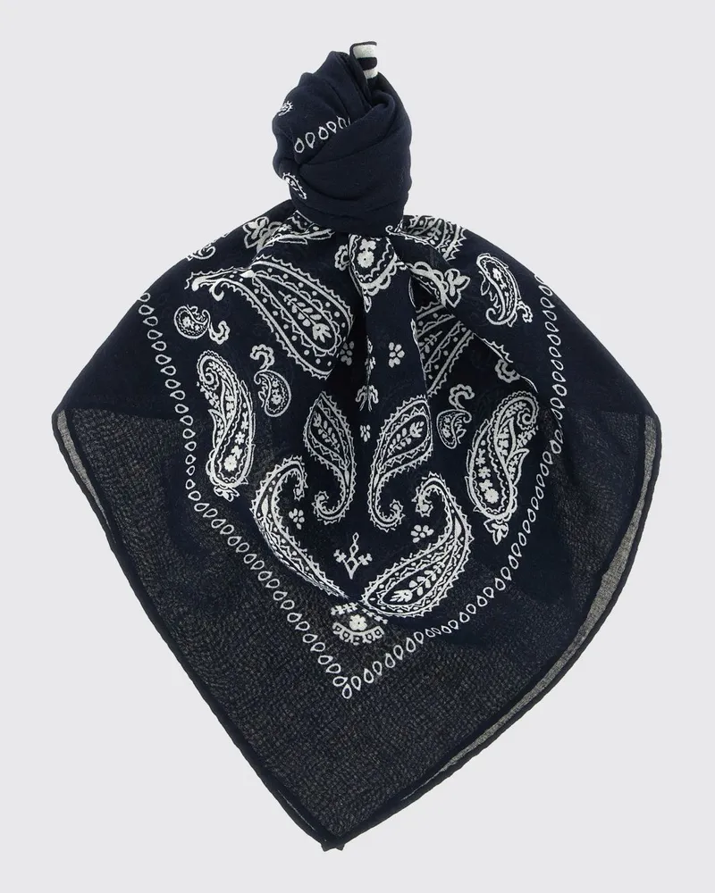 Ralph Lauren Bandana aus Baumwolle mit Ethno-Print und Logo Blau