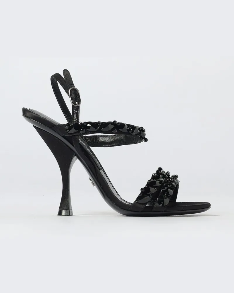 Dolce & Gabbana Flache sandalen damen Dolce & Gabbana Schwarz