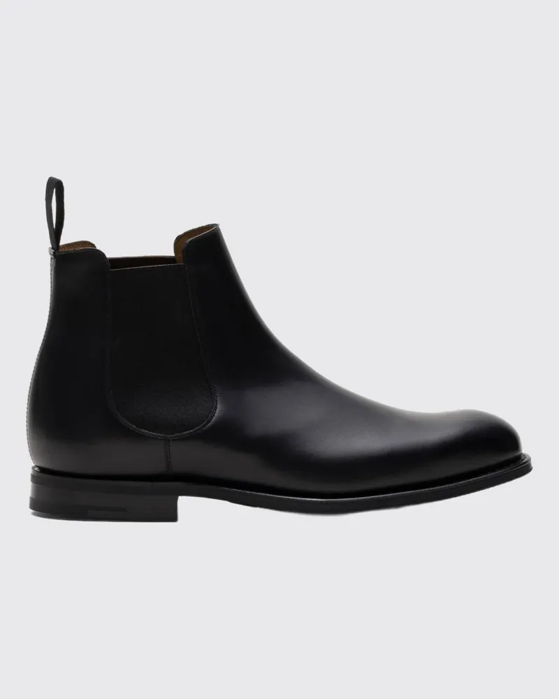 Church's Chelsea Boots aus glattem Kalbsleder mit Gummisohle Schwarz