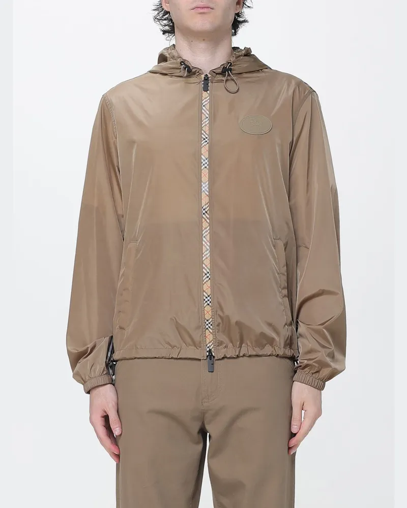 Burberry Windjacke aus Nylon mit Vintage-Check-Muster Braun