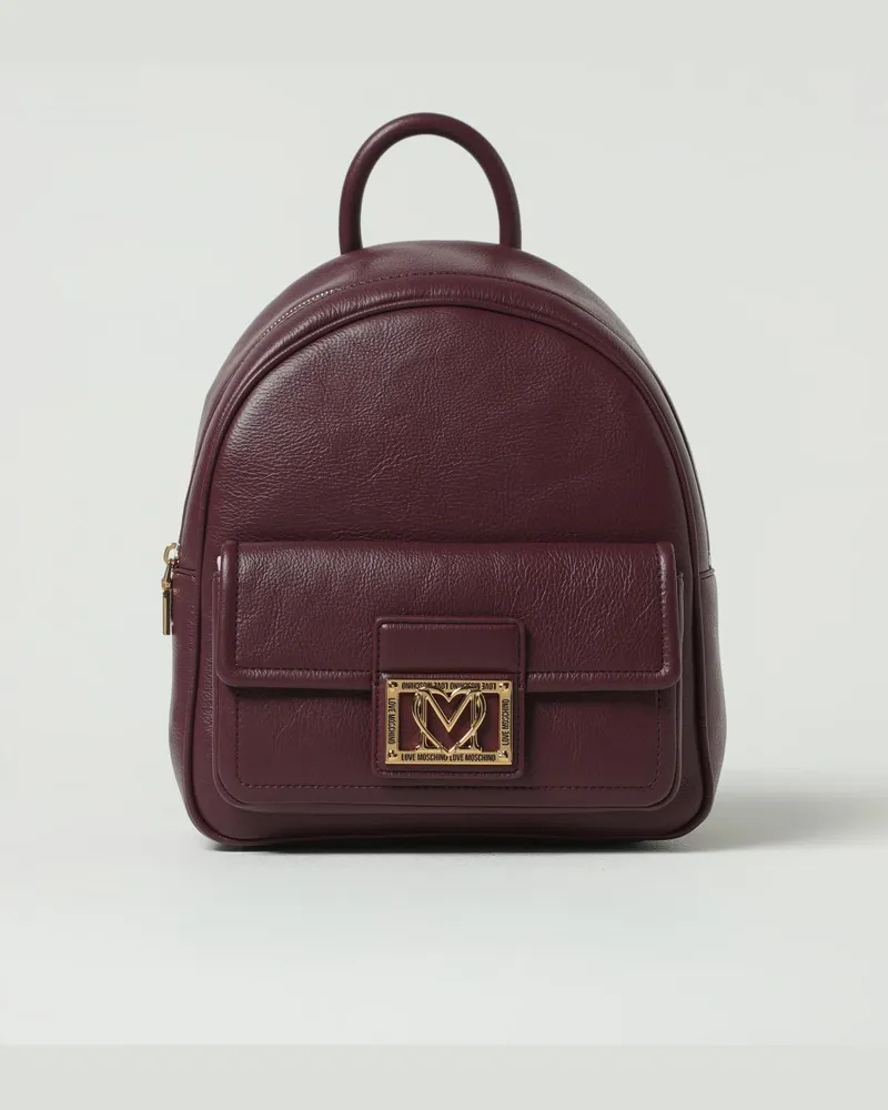 Moschino Rucksack damen Weinrot