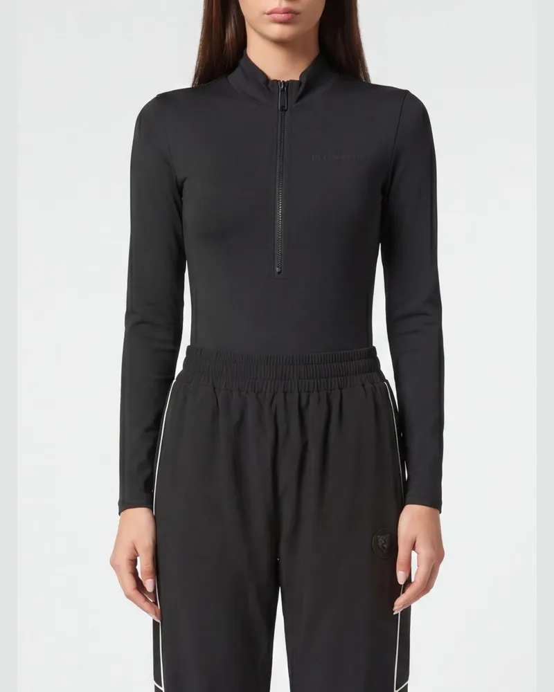 Philipp Plein Body aus technischem Stretch-Gewebe Schwarz