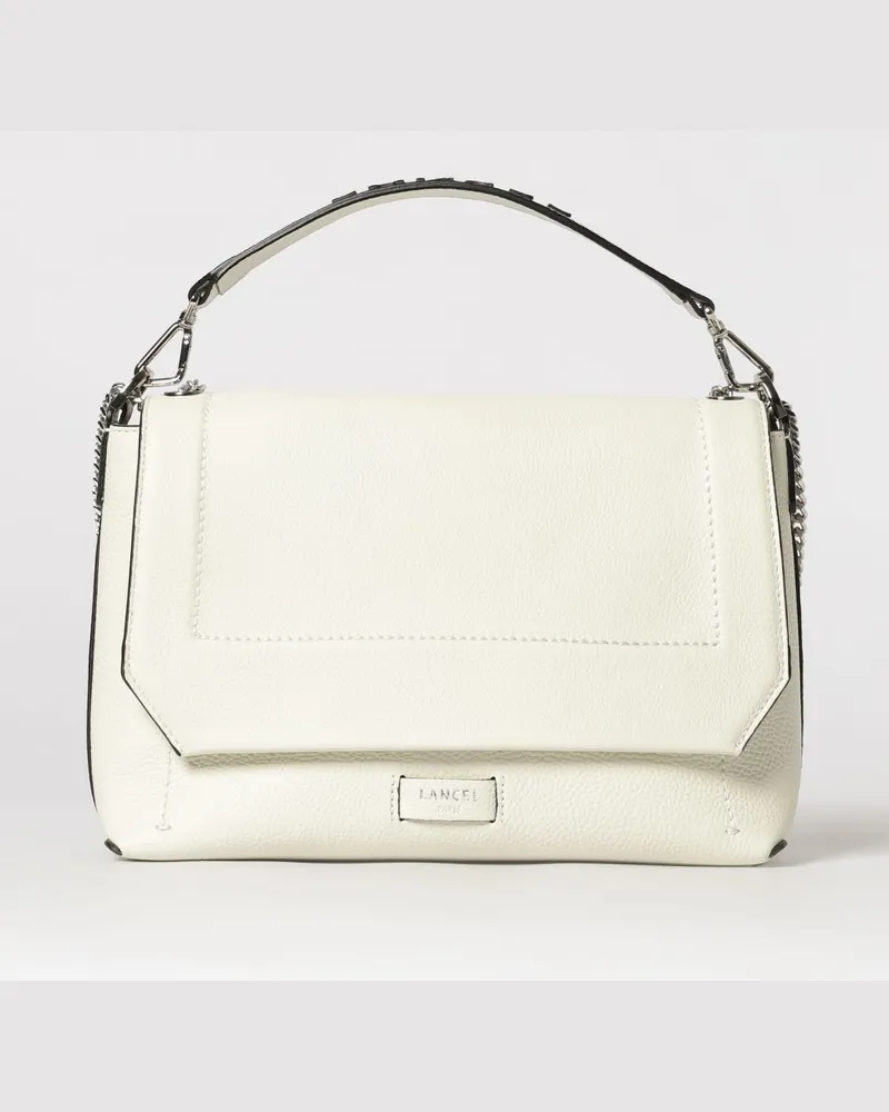 Lancel Ninon Tasche aus genarbtem Leder Beige