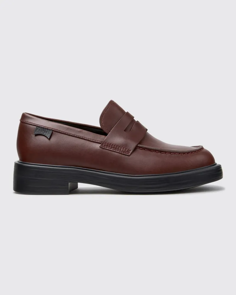 Camper Dean Penny Loafer aus Glattleder mit XL Extralight®-Sohle Burgunderrot