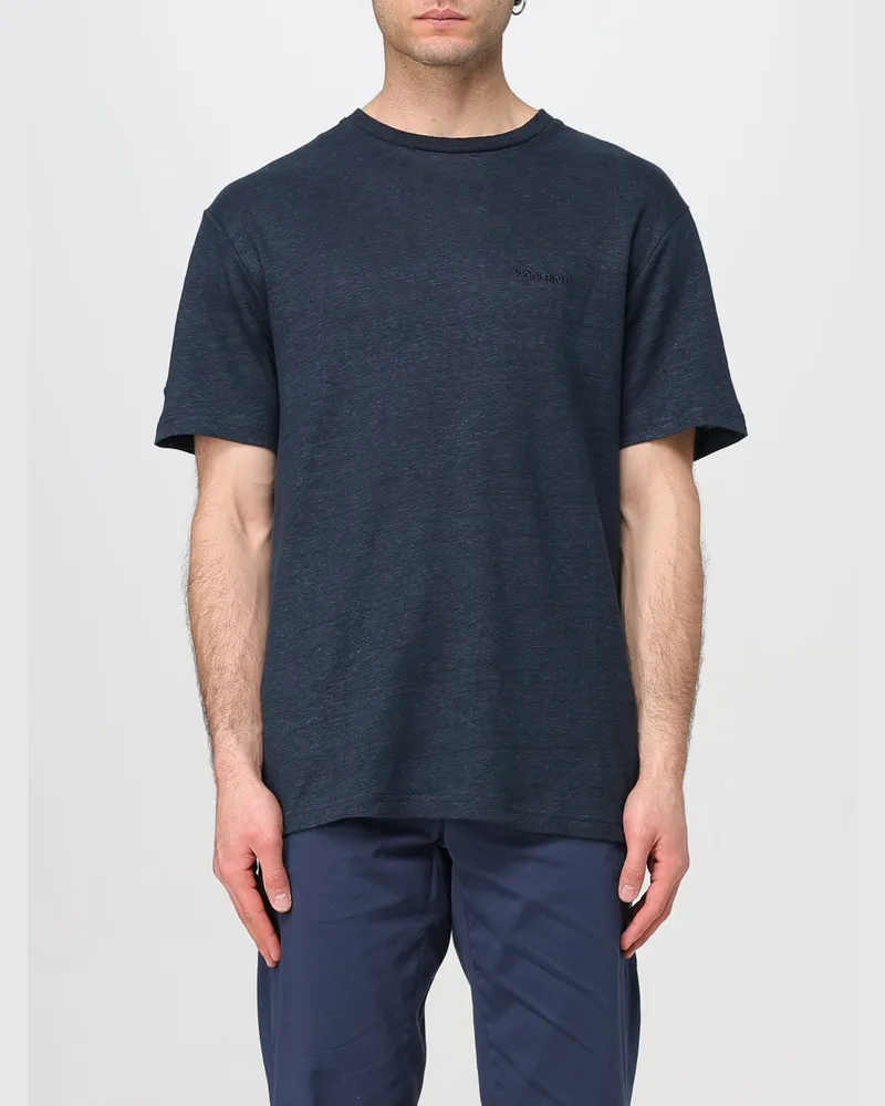 Woolrich T-shirt herren Blau