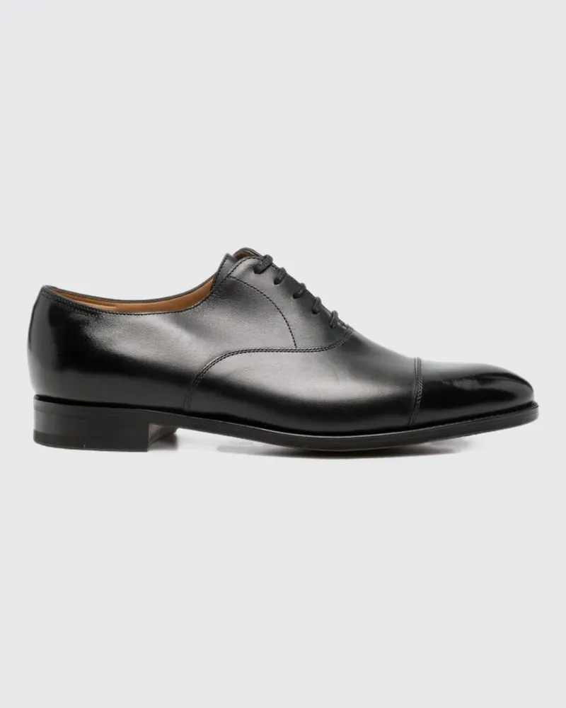 John Lobb Derby-Schuhe von aus glattem Kalbsleder mit spitz zulaufender Kappe Schwarz