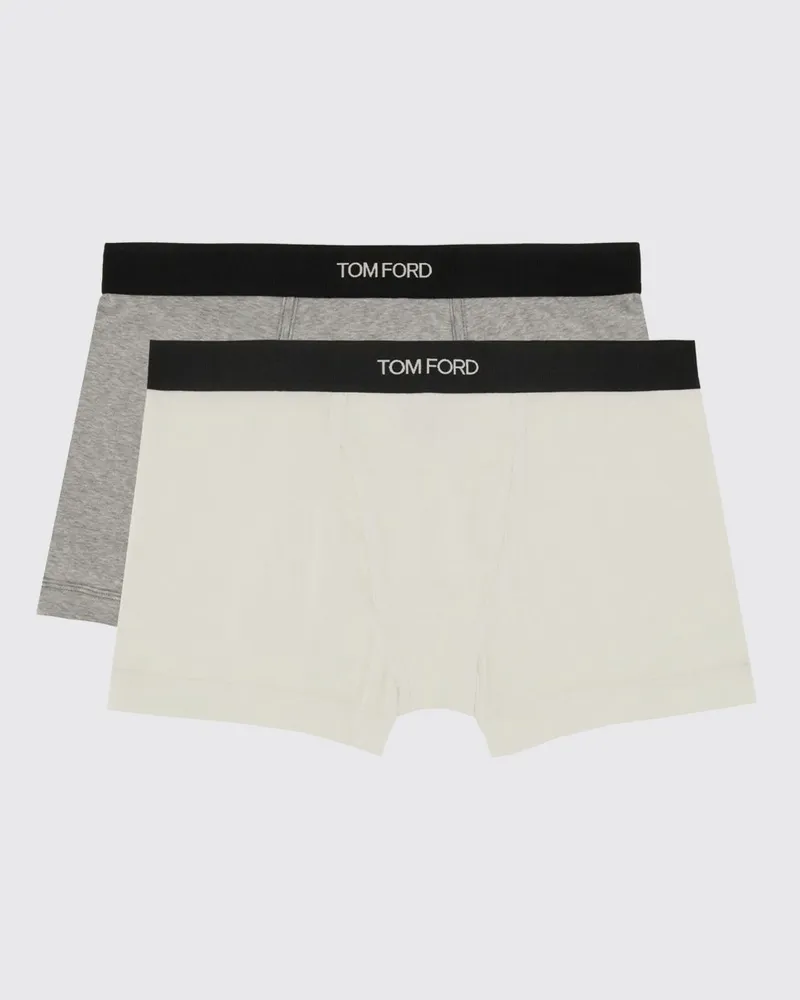Tom Ford 2er-Set Boxershorts aus Stretch-Baumwolle Grau