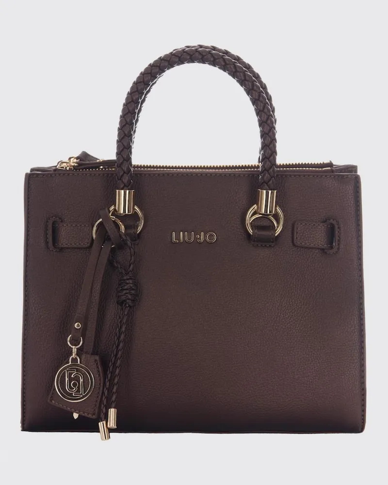 Liu Jo Handtasche aus Kunstleder mit doppeltem Henkel und Charm Dark