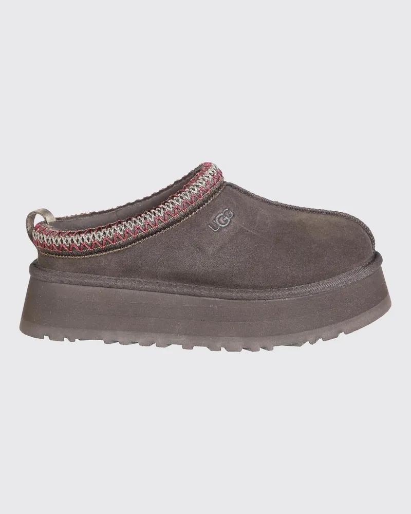 UGG Tazz II Mules aus Veloursleder mit Plateausohle und Kontrastnähten Braun