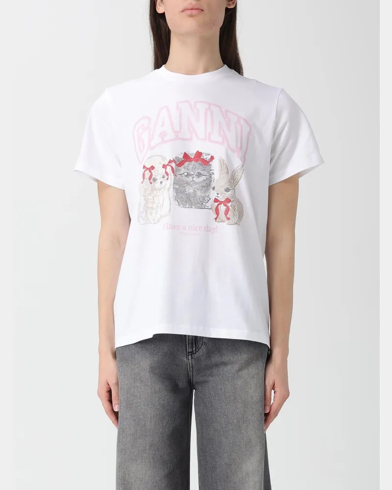 Ganni T-shirt damen Weiß
