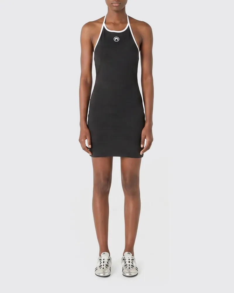 Marine Serre Kleid damen Schwarz