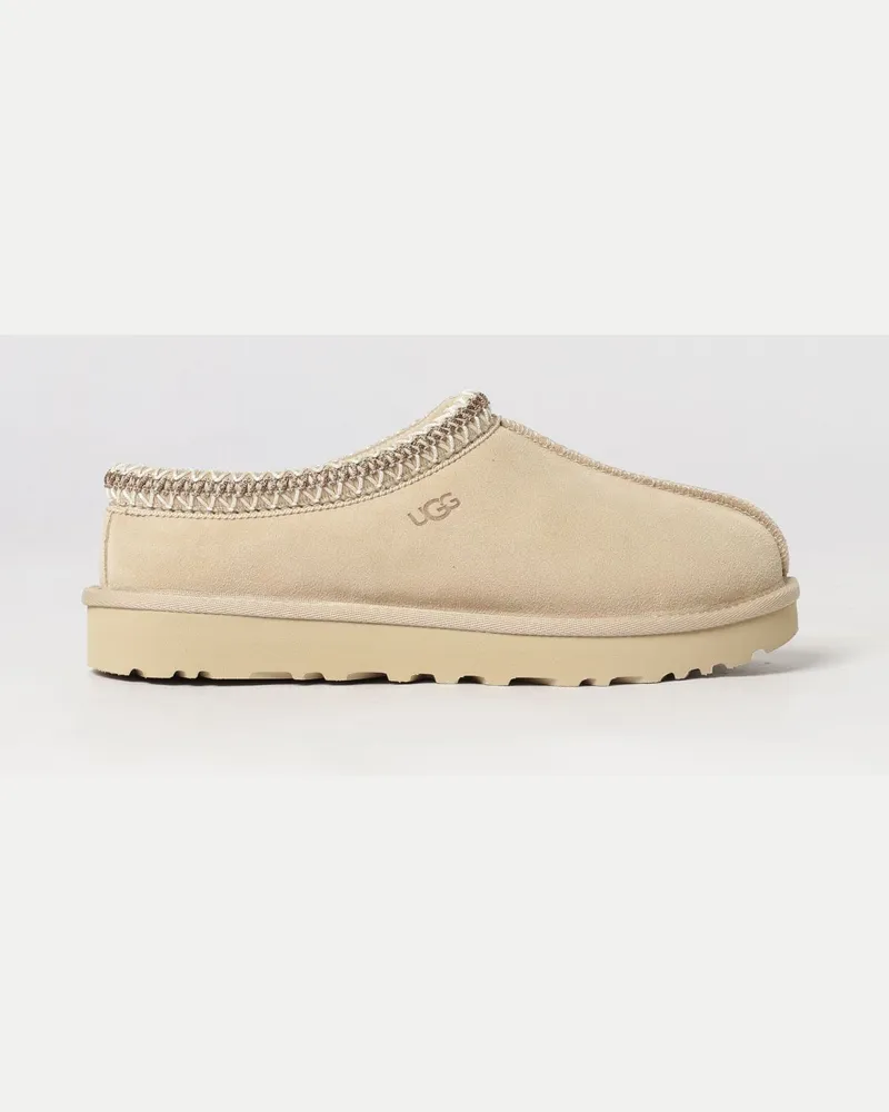UGG Sabot-Mules Tasman II aus Veloursleder mit Woll-Innenausstattung Sand