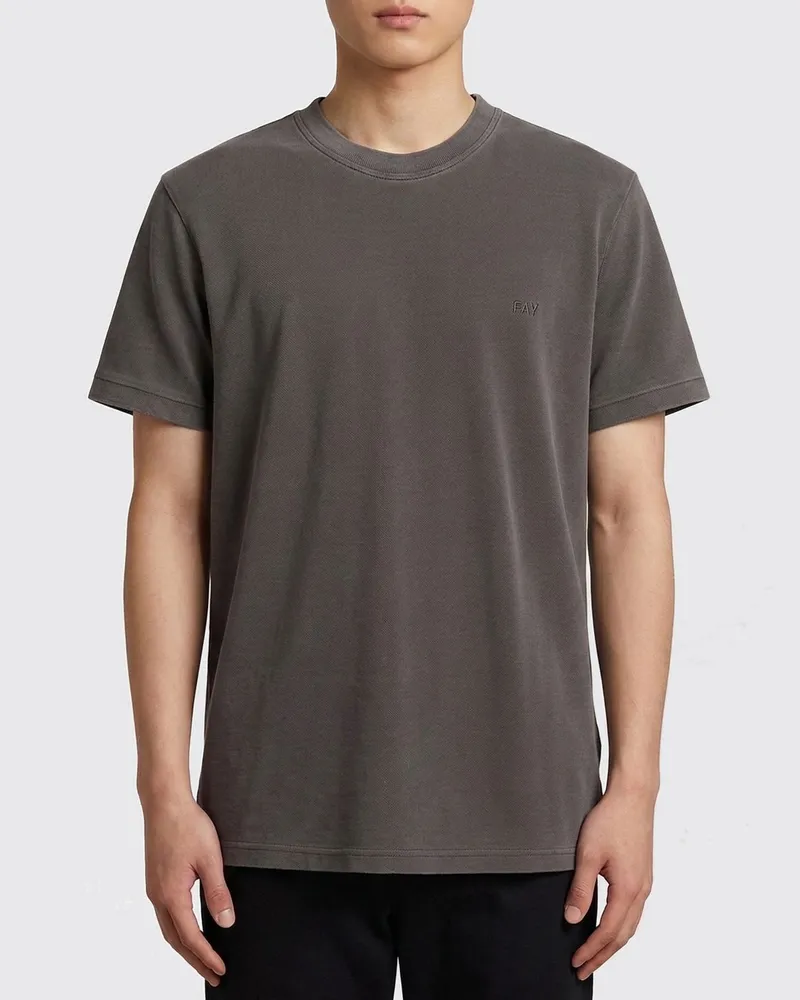 Fay T-shirt herren Braun