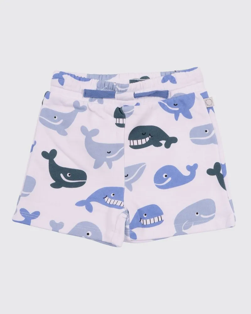 Stella McCartney Kids Bedruckte Baumwollshorts Weiß
