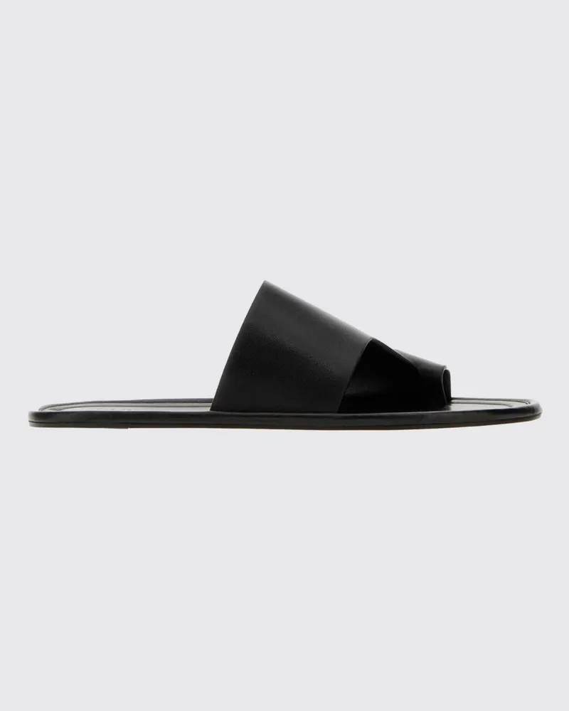 The Row Malick Leder-Sandalen Schwarz