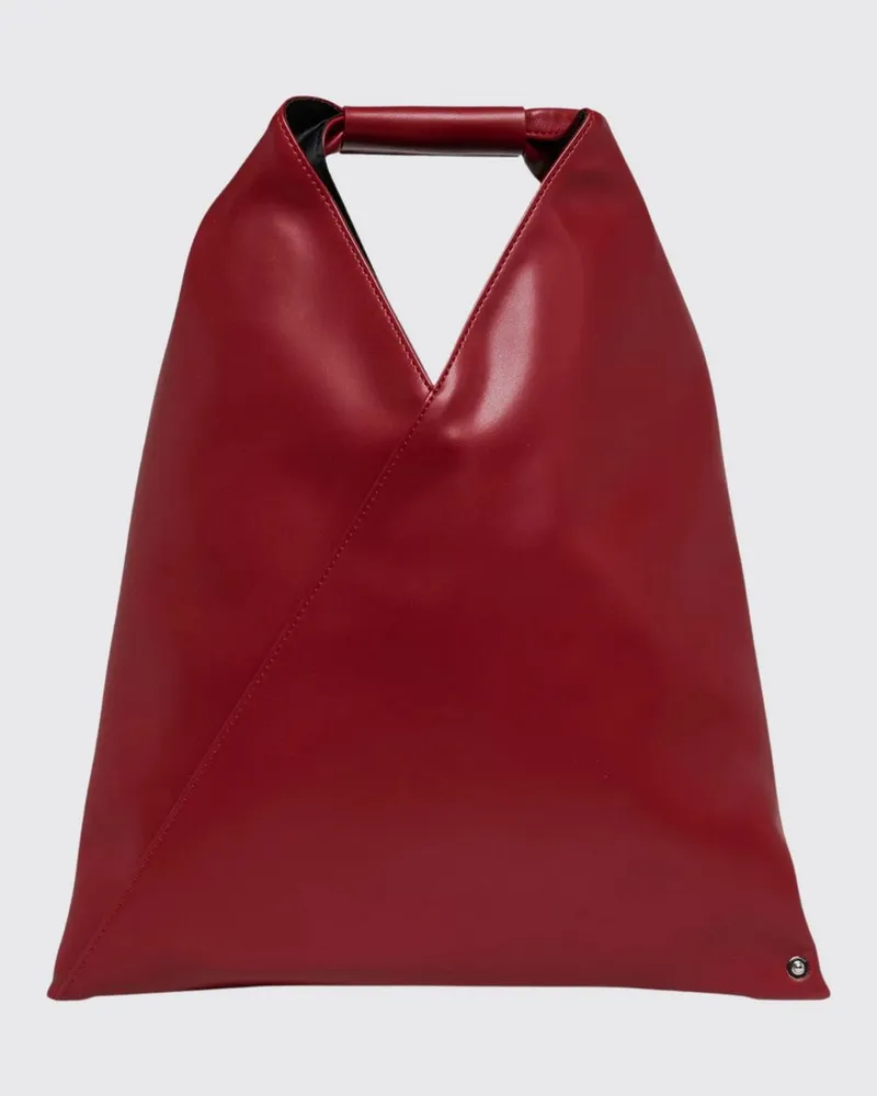 Maison Margiela Japanese Handtasche für Kinder mit rückseitiger Naht Burgunderrot