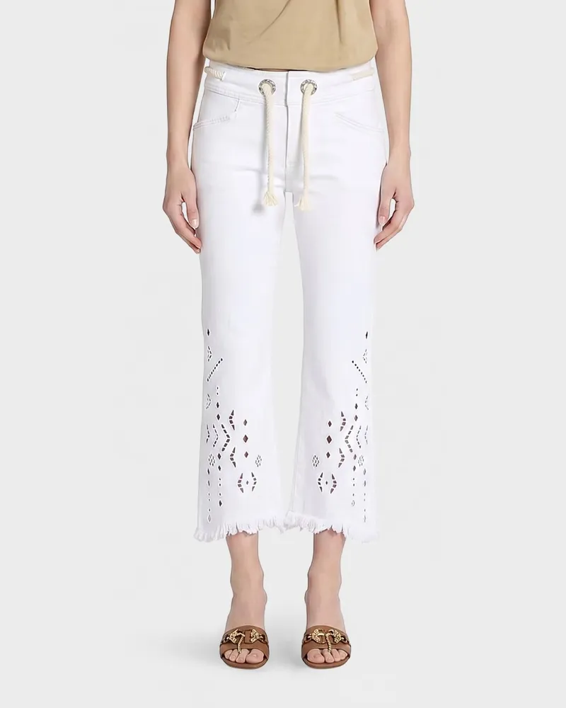 Isabel Marant Alison Denim Jeans Weiß