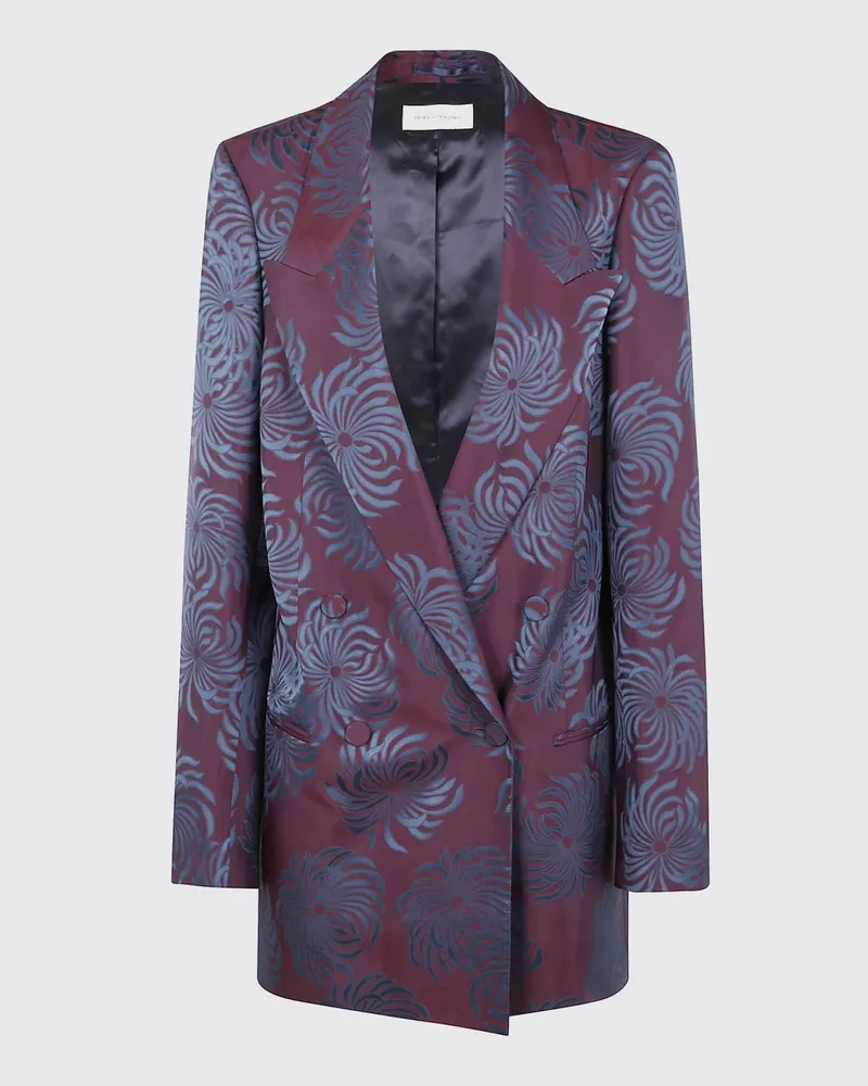 Dries van Noten Jacke damen Burgunderrot