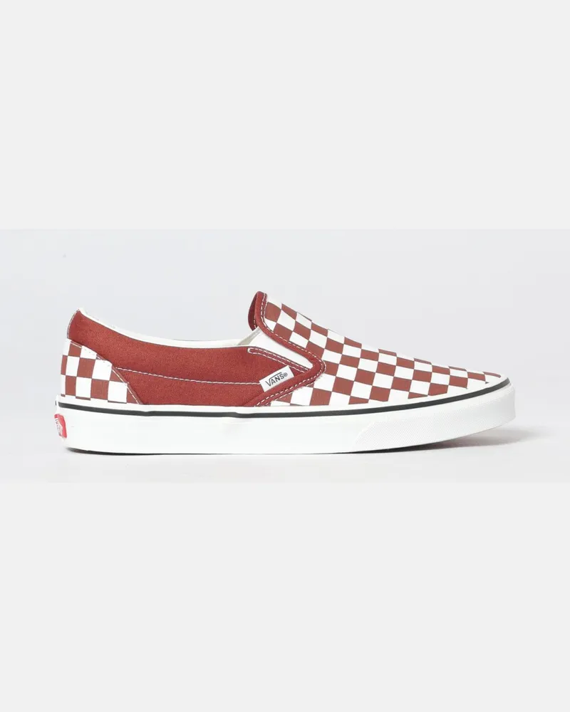 Vans Classic Slip-On Sneakers aus Baumwolle mit braunem Karomuster Braun