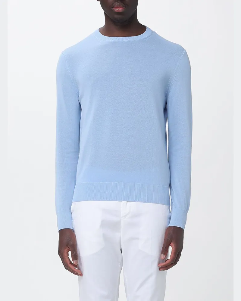 Ballantyne Rundhals-Pullover aus Baumwolle Blau