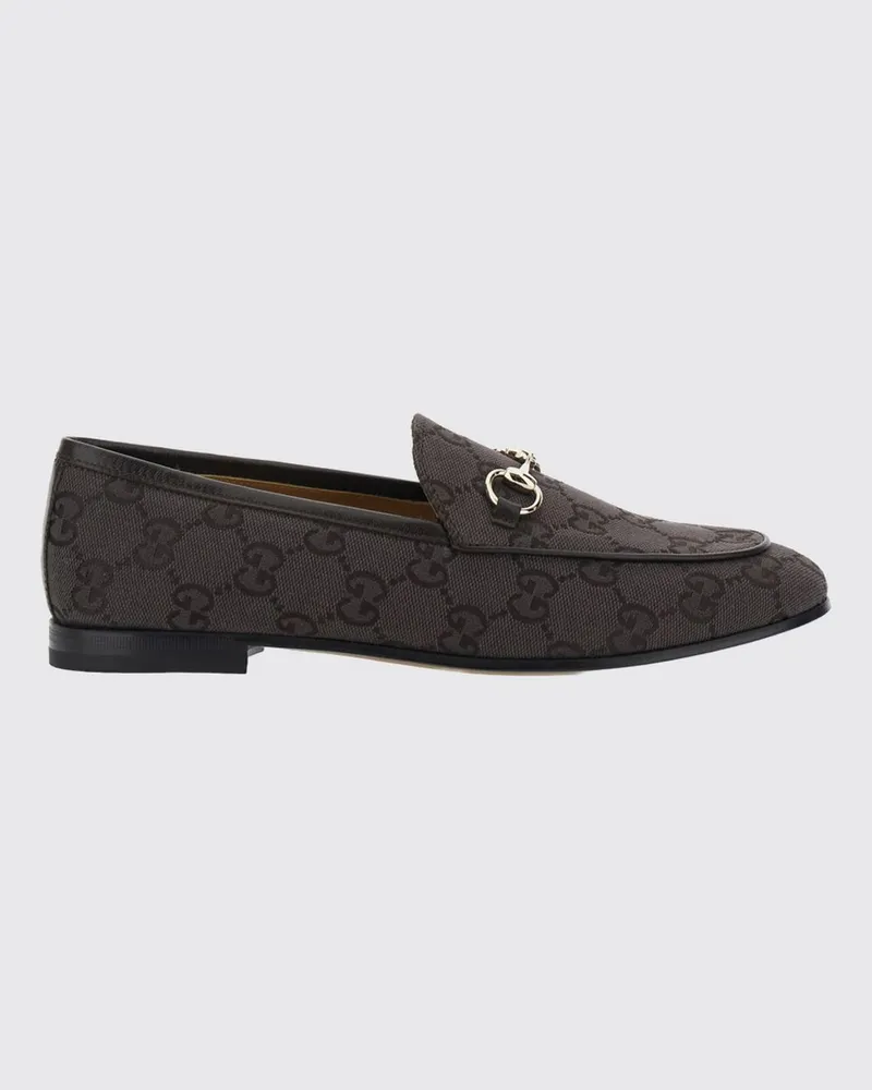 Gucci Loafer aus GG-Jacquard-Stoff mit Horsebit-Detail Braun