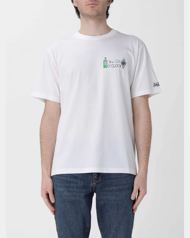 MC2 Saint Barth Baumwoll-Rundhals-T-Shirt Bianco