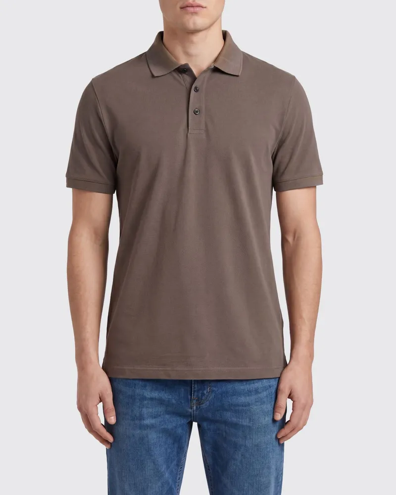 Emporio Armani Baumwoll-Polohemd Grau