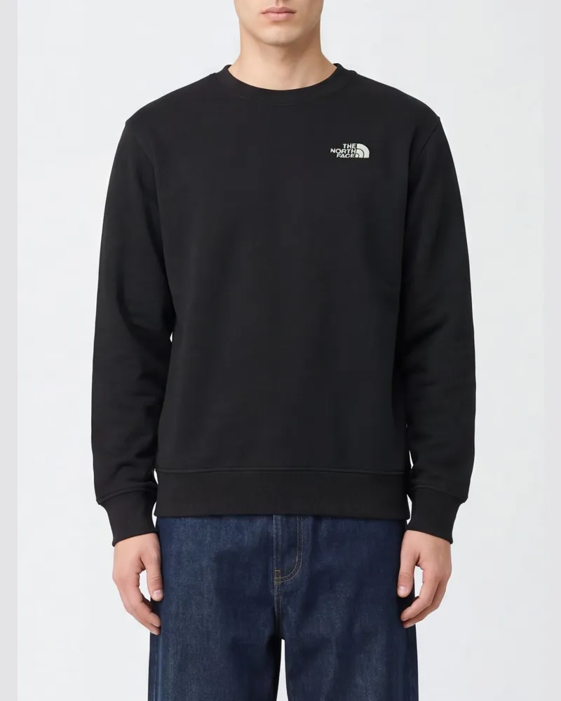 The North Face Rundhals-Sweatshirt aus Baumwollmischung mit Logo-Print Schwarz