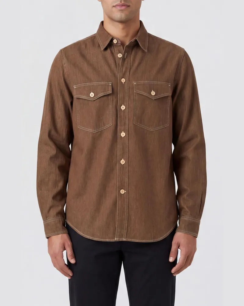 Paul Smith Baumwollhemd Braun