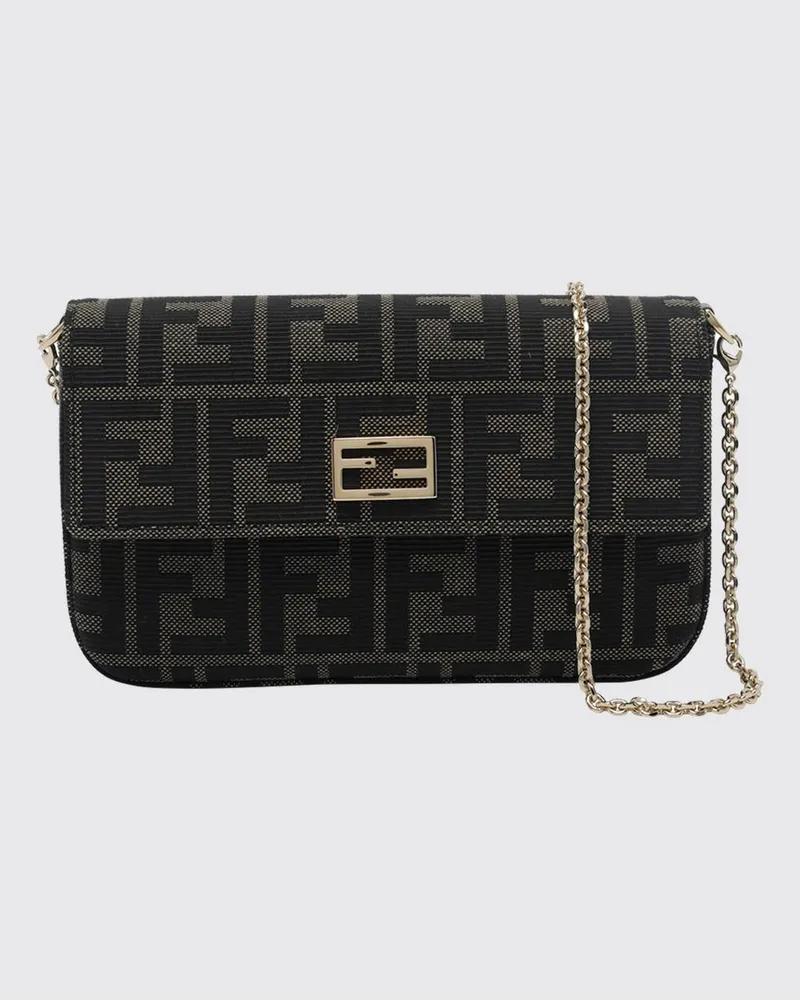 Fendi Tube Minitasche aus technischem Stoff mit FF Zucca-Monogramm Schwarz