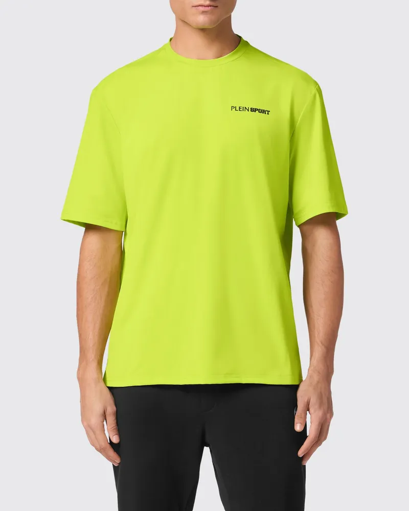 Philipp Plein Baumwoll-T-Shirt mit Logo Gelb