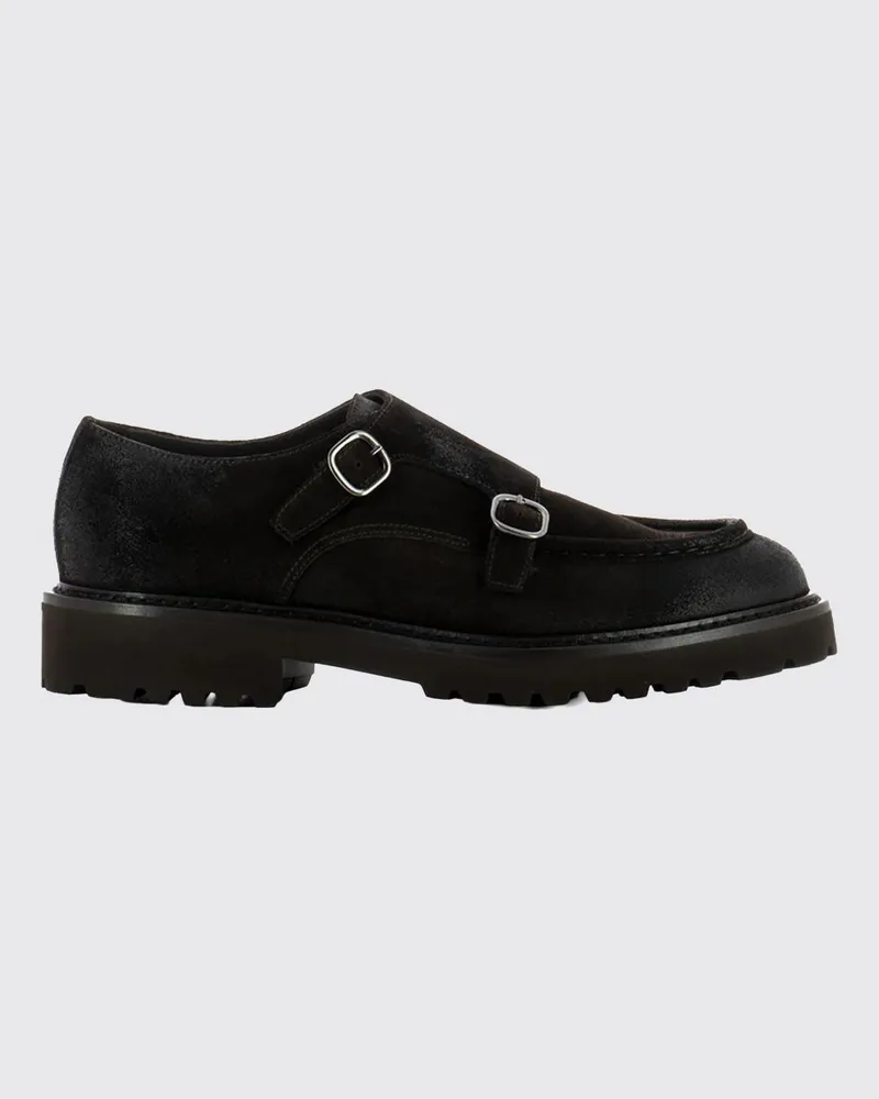Doucal´s Doppel-Monkstrap aus Kalbveloursleder Braun