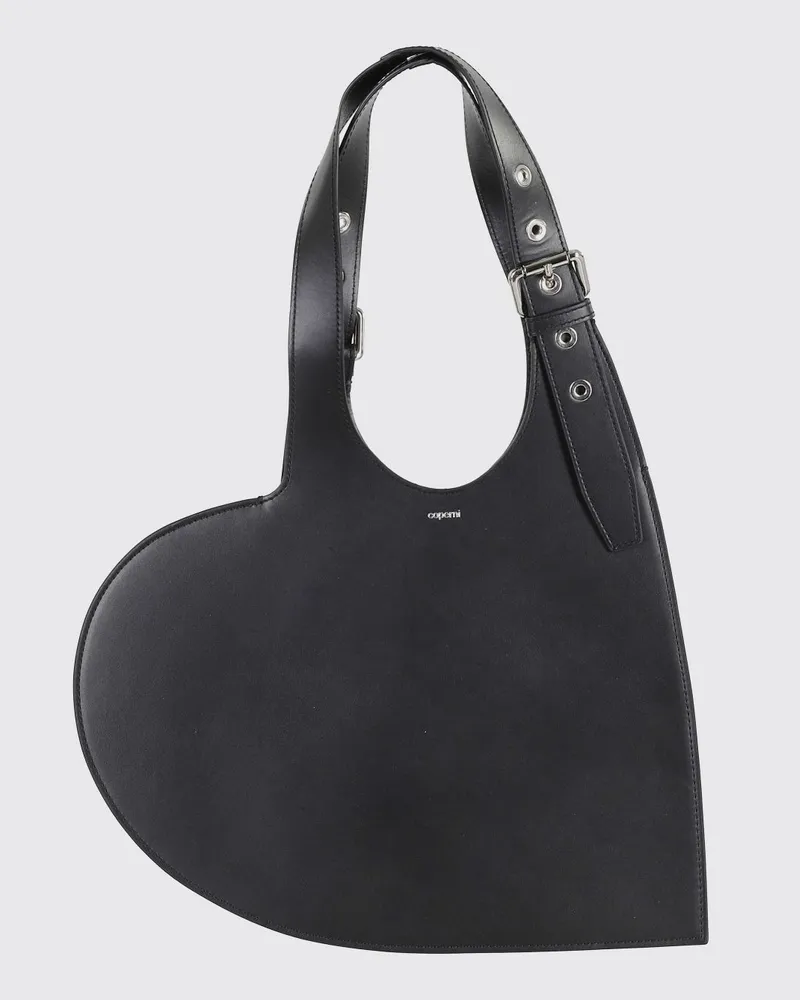 COPERNI Belt Heart Schultertasche von aus Glattleder in Herzform Schwarz